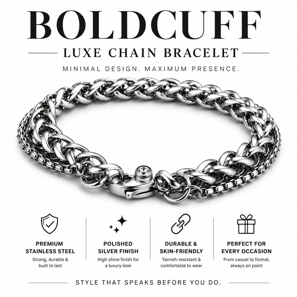 Luxe Silver Chain Bracelet