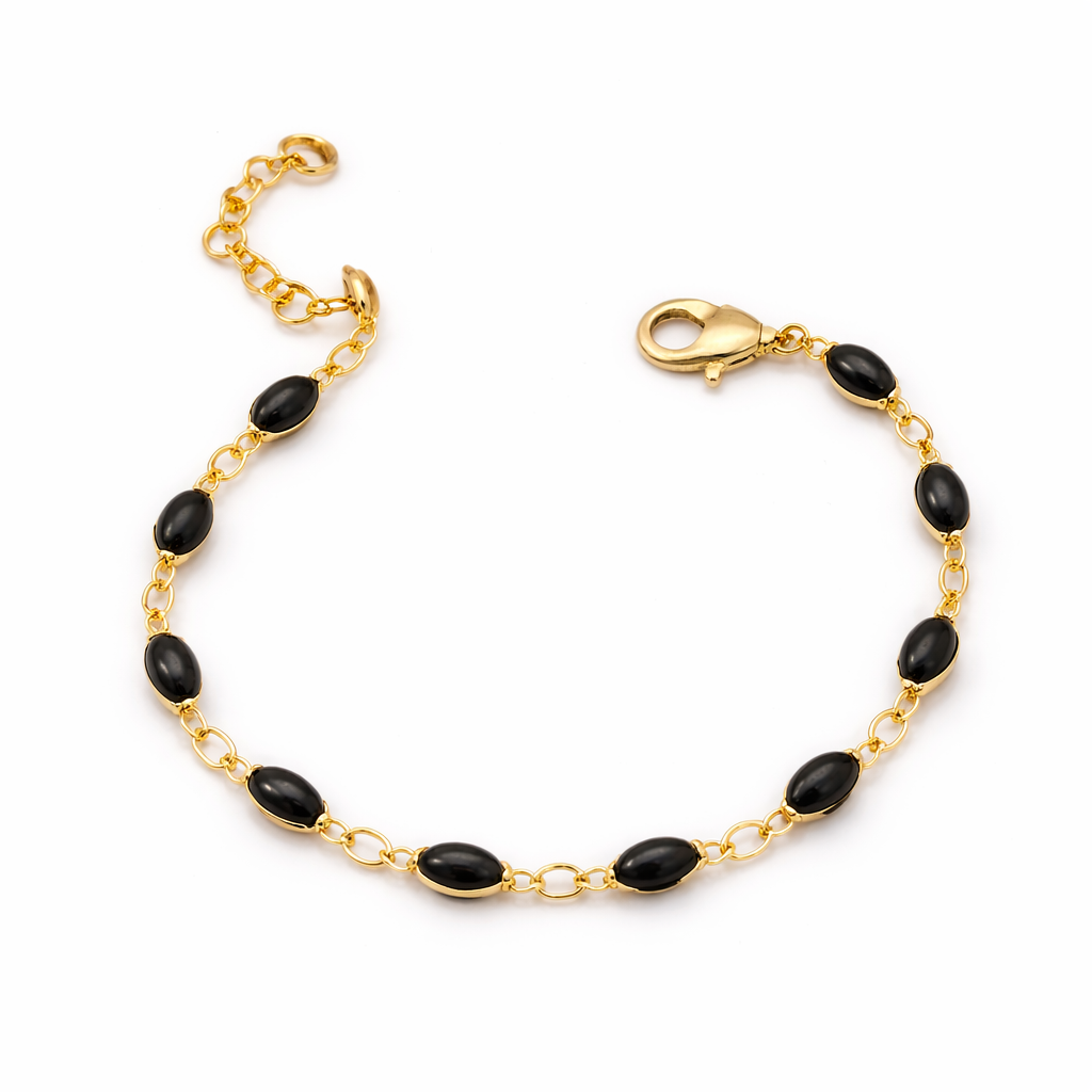 The Eternal Heart Link Bracelet | Gold Finish with Multi-Color Stones