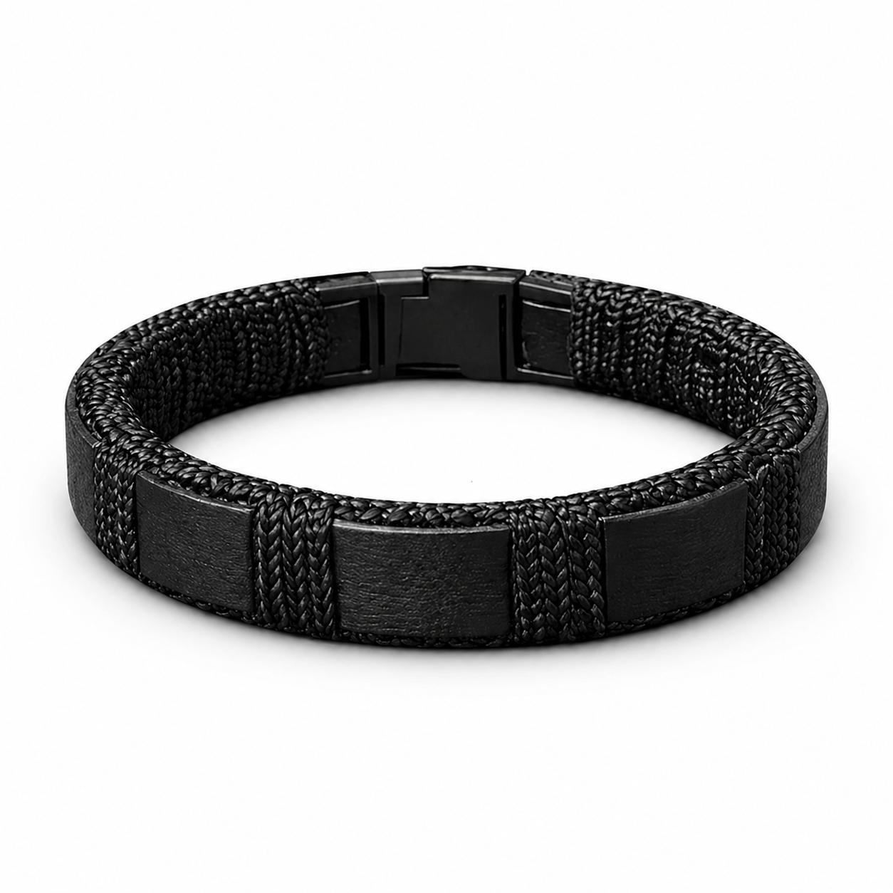 The Onyx Stealth Braided Bracelet | Matte Black Edition