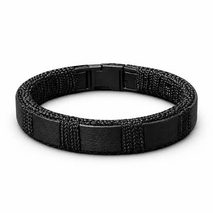 The Onyx Stealth Braided Bracelet | Matte Black Edition