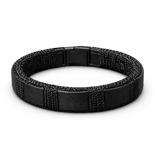 The Onyx Stealth Braided Bracelet | Matte Black Edition