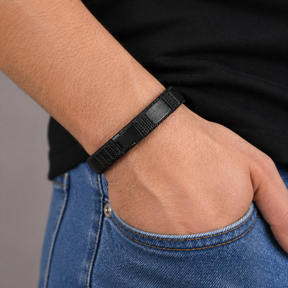 The Onyx Stealth Braided Bracelet | Matte Black Edition