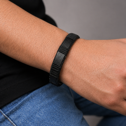 The Onyx Stealth Braided Bracelet | Matte Black Edition