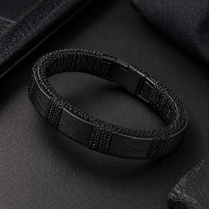 The Onyx Stealth Braided Bracelet | Matte Black Edition
