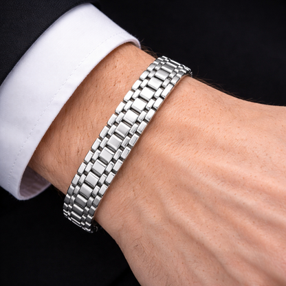 The Iced H-Link Luxe Bracelet | Brilliant Silver Edition