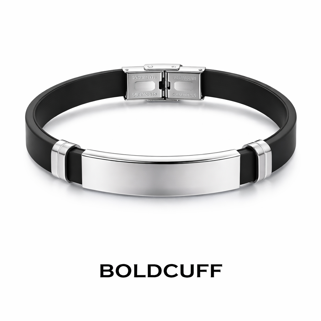 The Stealth Urban ID Bracelet | Matte Black & Silver