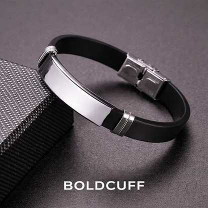The Stealth Urban ID Bracelet | Matte Black & Silver