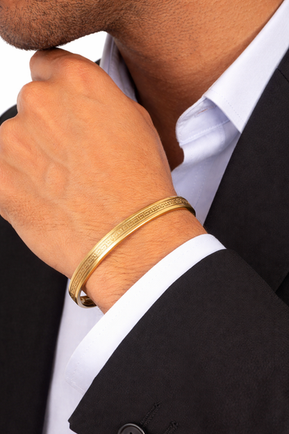 The Greek Heritage Gold Cuff | Elite Edition